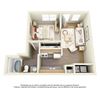 Efficiency 1 Bath Loft- 487 Sq. Ft.